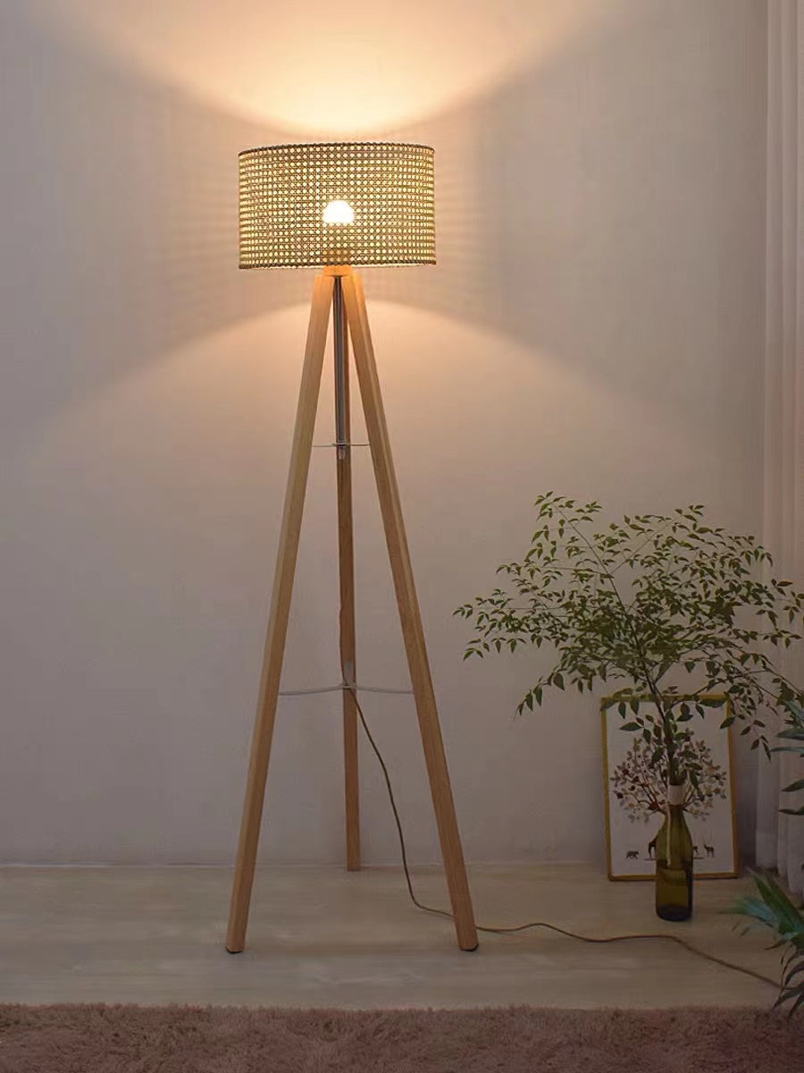 158cm Isla Rattan Mesh Tripod Floor Lamp - 4 Seasons Home Gadgets
