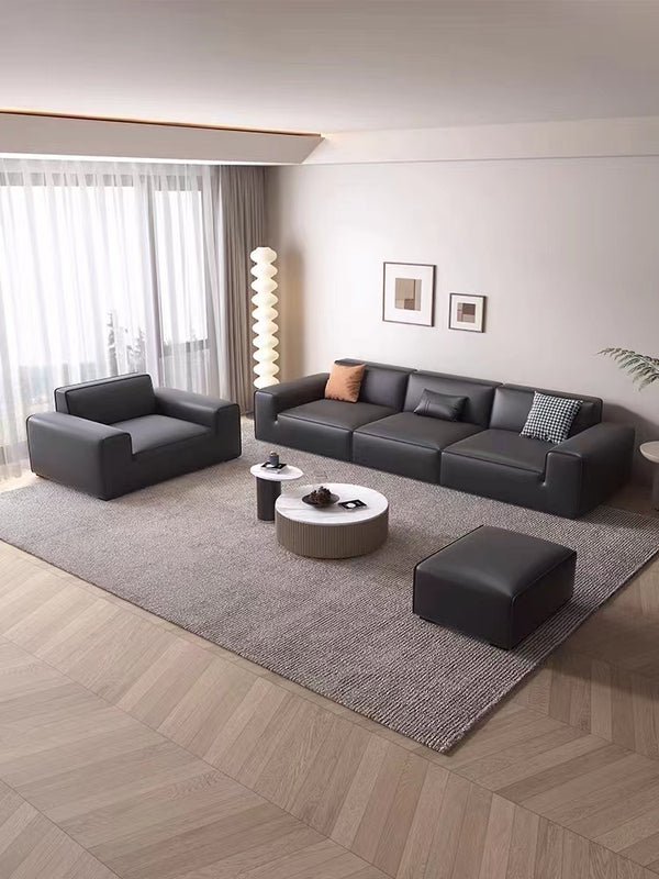 180-380cm Shantelle Leather Sofa - 4 Seasons Home Gadgets
