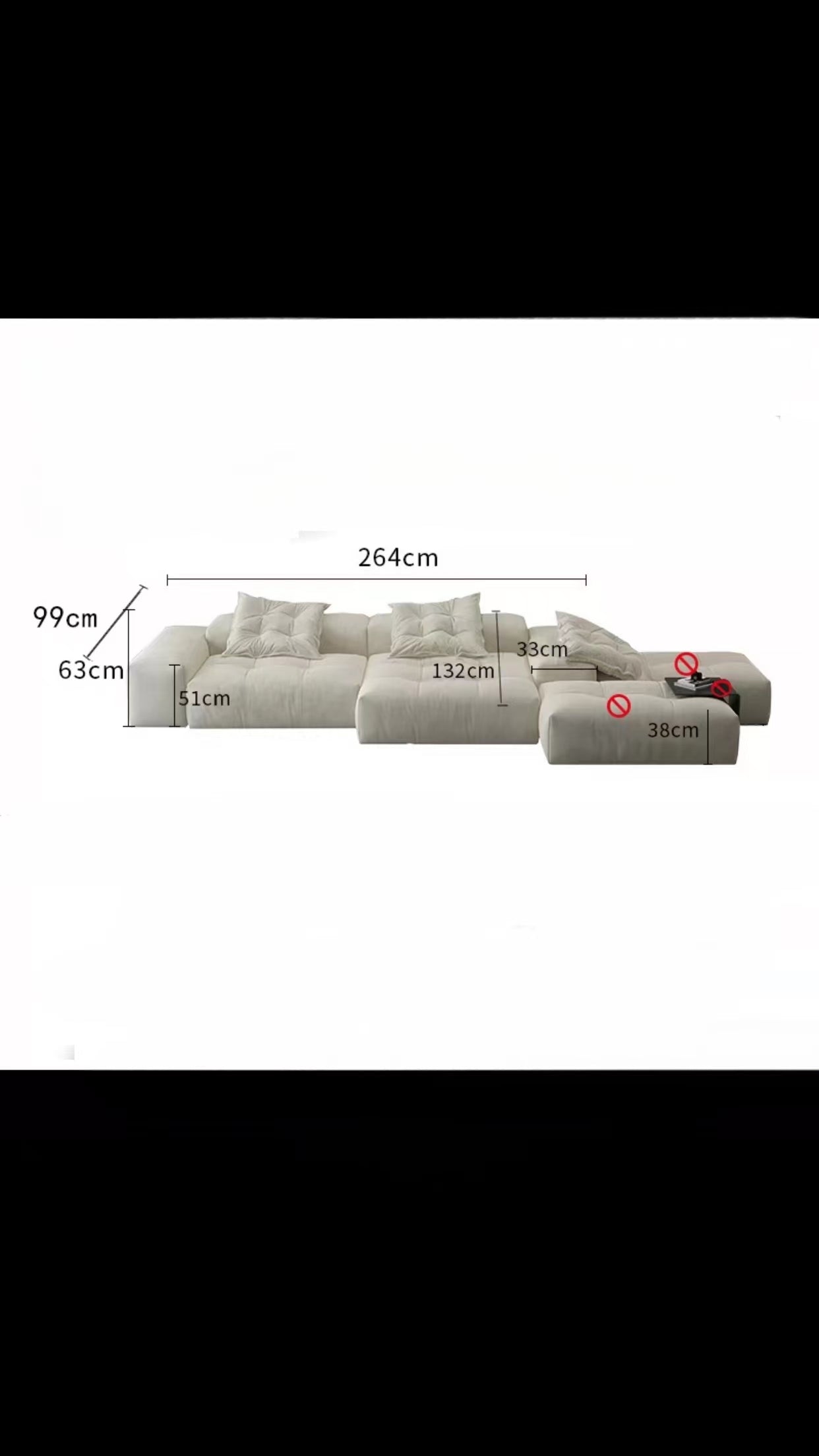 264-429cm Wide Polyester Reversible Modular Sofa & Chaise - 4 Seasons Home Gadgets