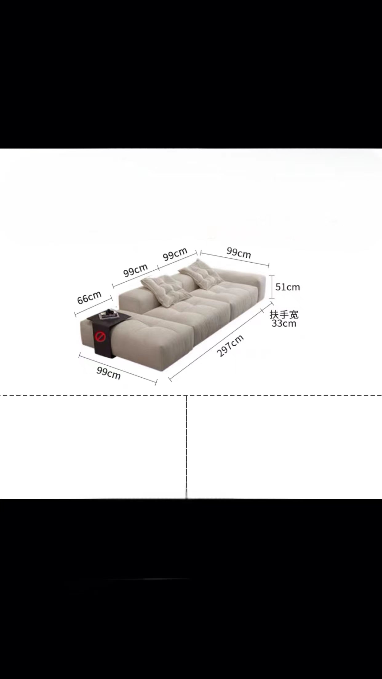 264-429cm Wide Polyester Reversible Modular Sofa & Chaise - 4 Seasons Home Gadgets