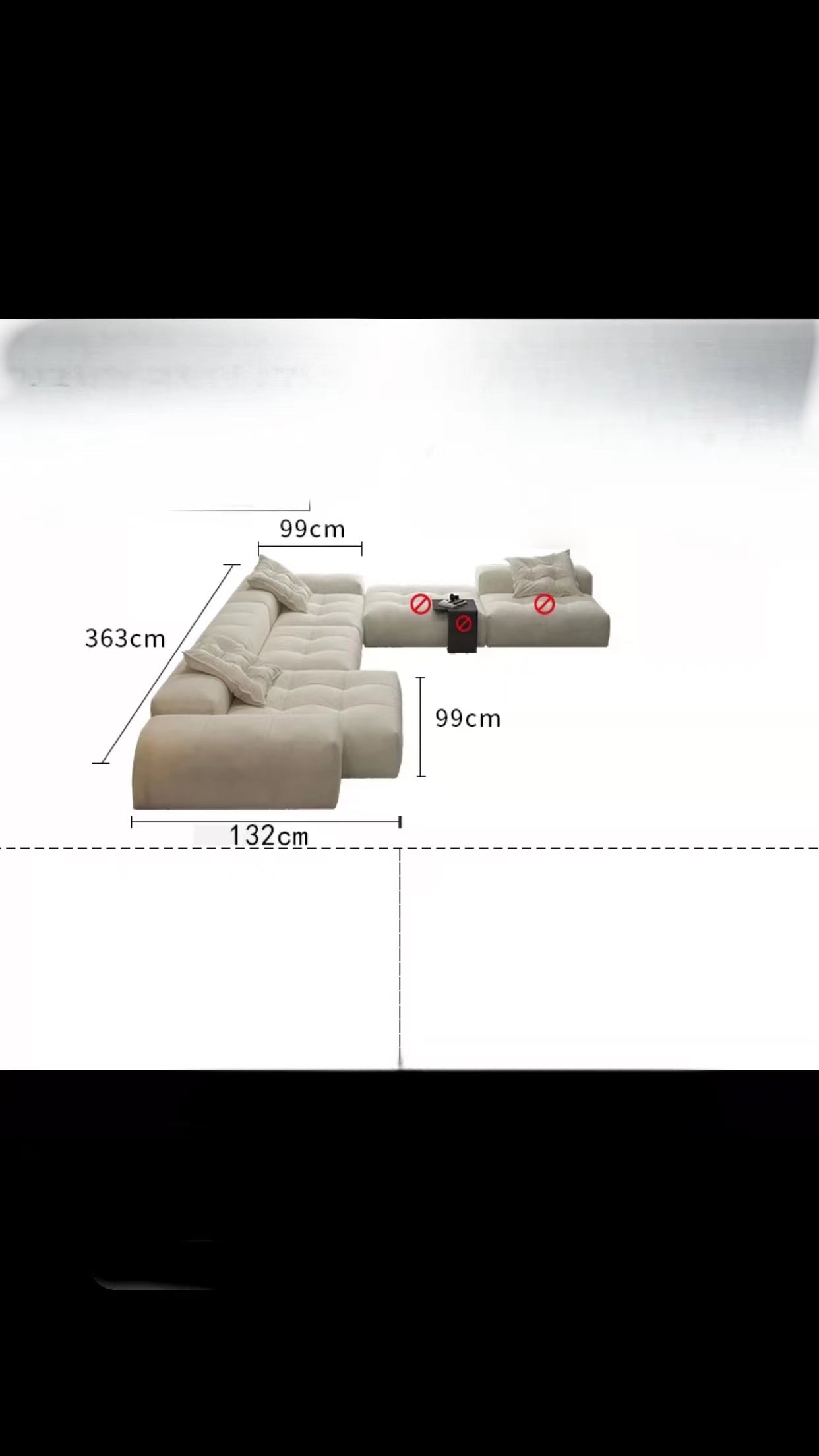 264-429cm Wide Polyester Reversible Modular Sofa & Chaise - 4 Seasons Home Gadgets