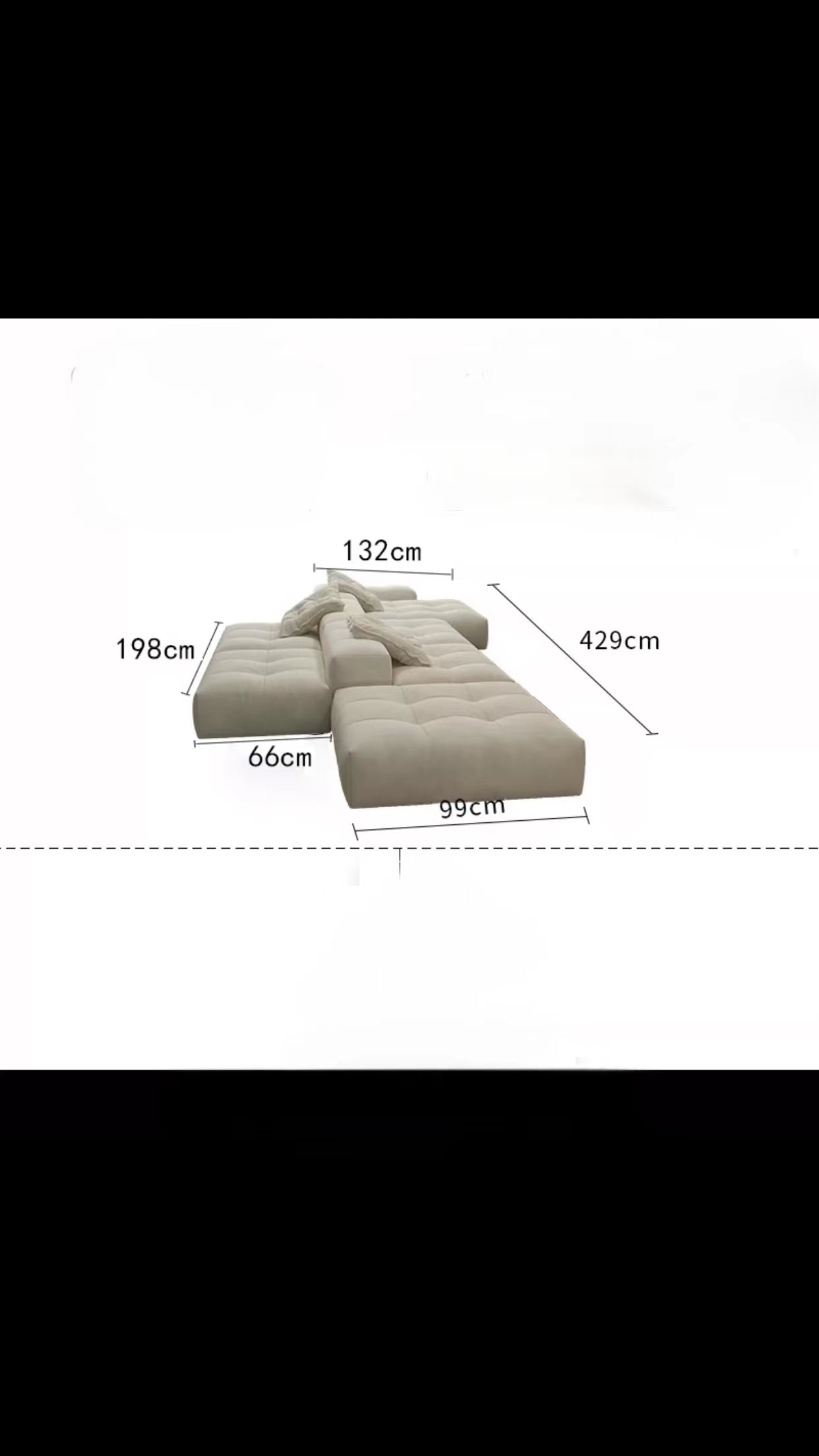 264-429cm Wide Polyester Reversible Modular Sofa & Chaise - 4 Seasons Home Gadgets