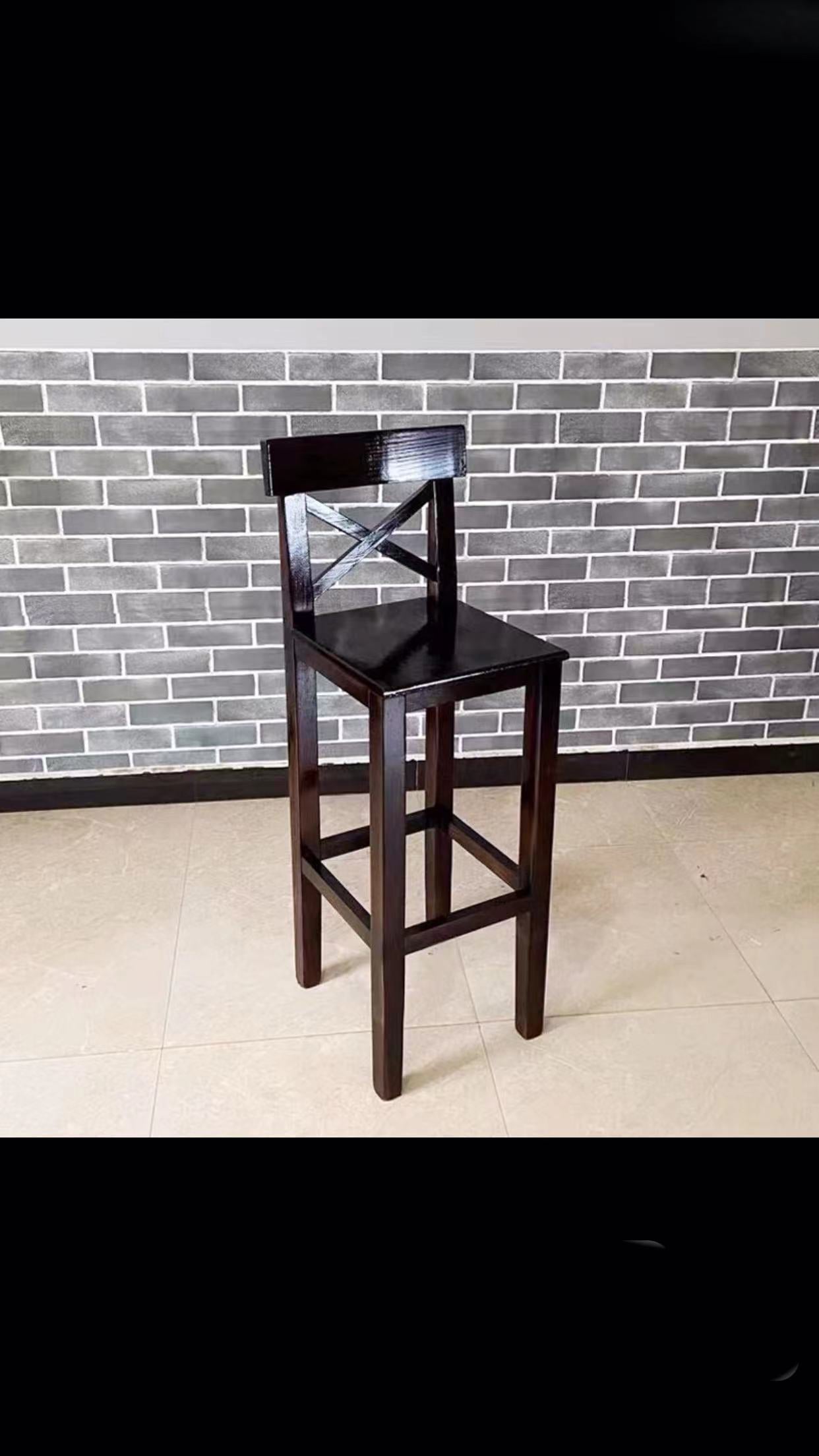 75cm Solid Wood Counter & Bar Stool - 4 Seasons Home Gadgets