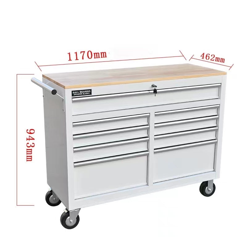 9 Drawer Steel Bottom Rollaway Chest with Wheels - 4 Seasons Home Gadgets