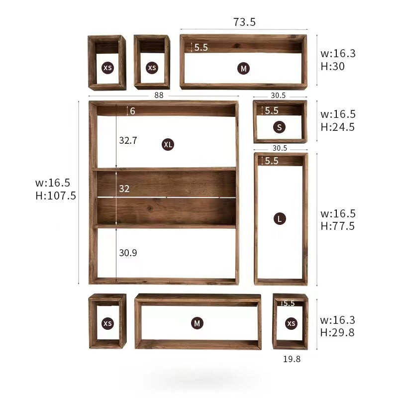 9 Solid Wood Cubby Shelf - 4 Seasons Home Gadgets