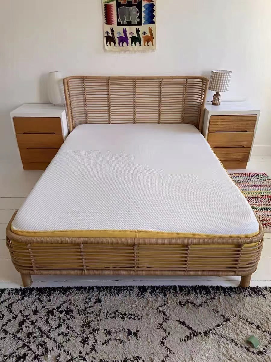 Arlie Rattan Bed - 4 Seasons Home Gadgets