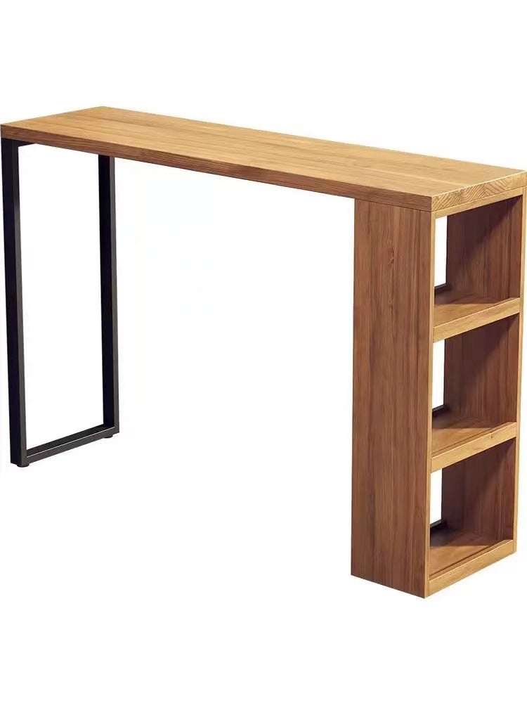 Ashton Dining Table With Side Shelves - 4 Seasons Home Gadgets