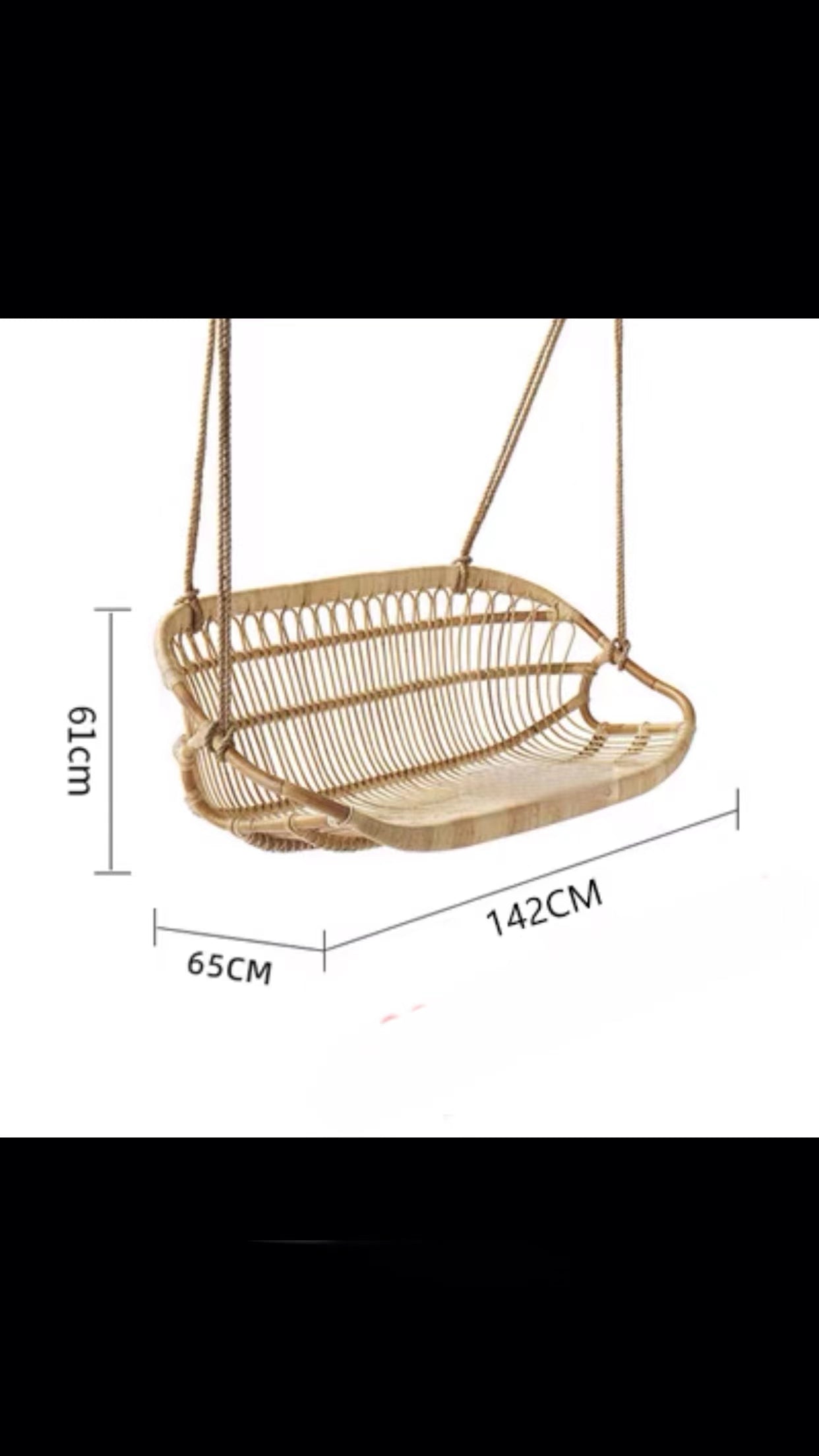 Berkshire Rattan Porch Swing - 4 Seasons Home Gadgets