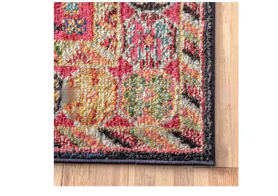 Bohemian Blue Pink Orange Rug - 4 Seasons Home Gadgets