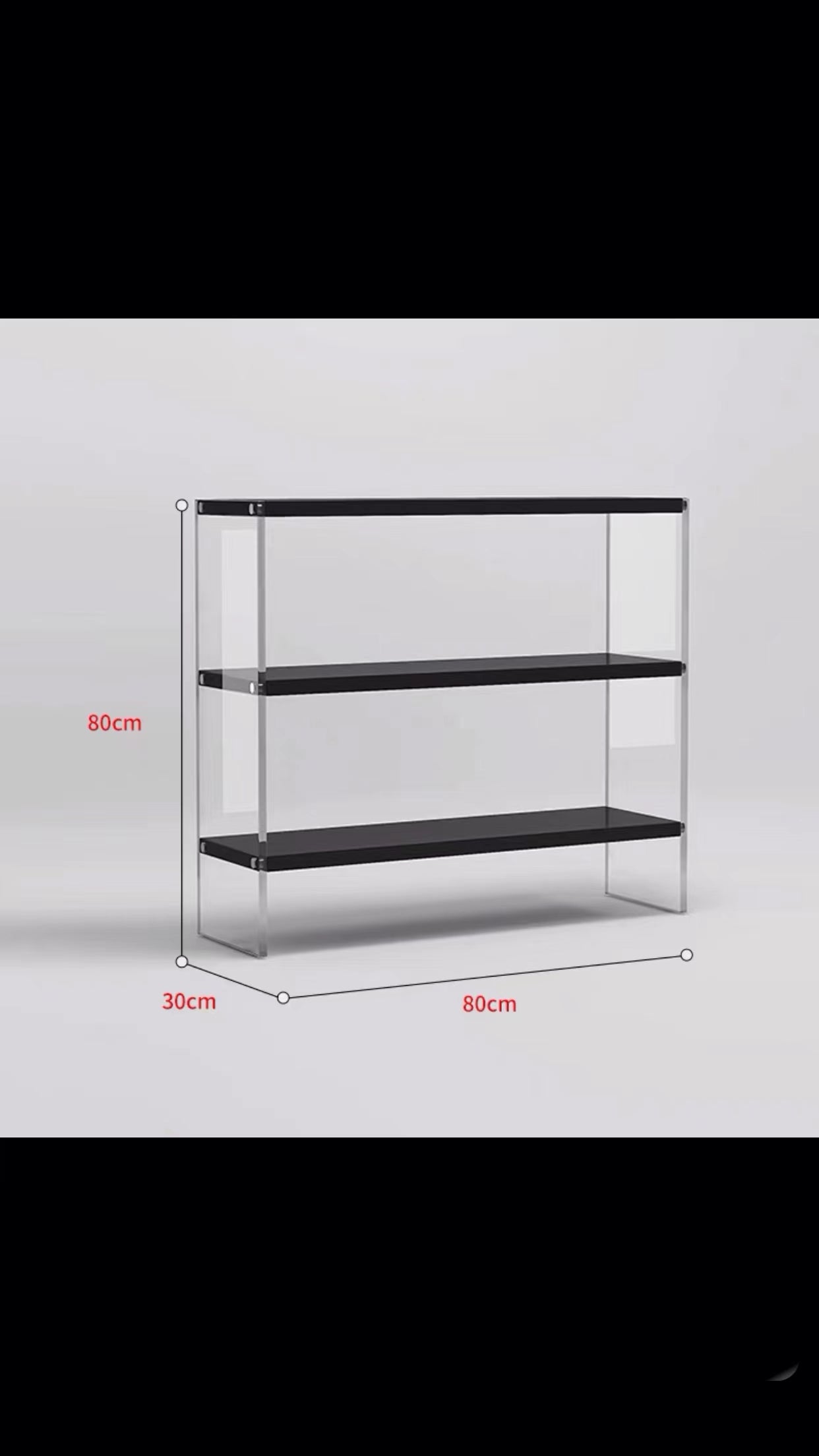 Calysta Acrylic Bookcase Shelf - 4 Seasons Home Gadgets