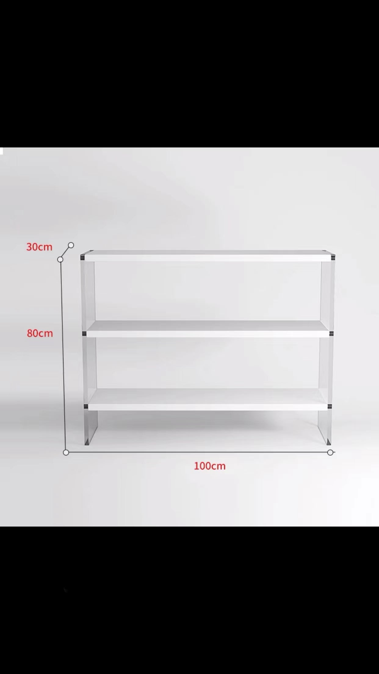 Calysta Acrylic Bookcase Shelf - 4 Seasons Home Gadgets