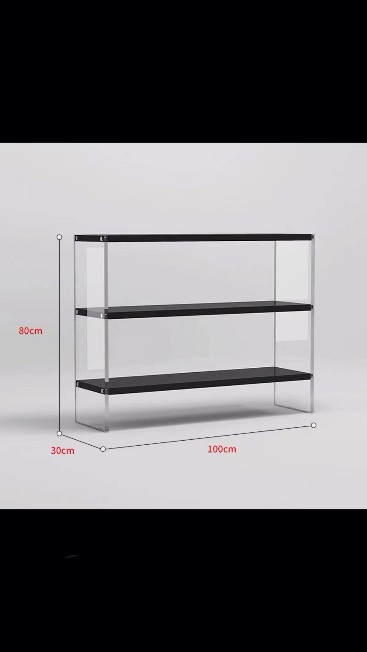 Calysta Acrylic Bookcase Shelf - 4 Seasons Home Gadgets