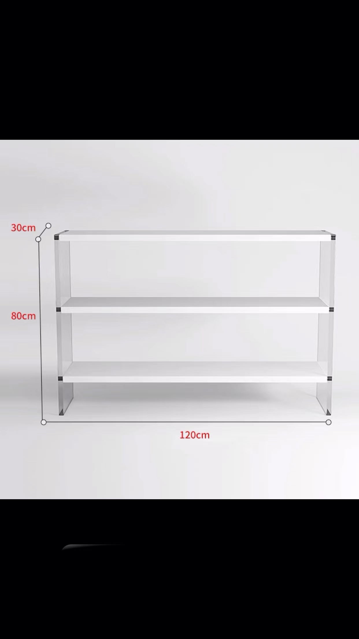 Calysta Acrylic Bookcase Shelf - 4 Seasons Home Gadgets