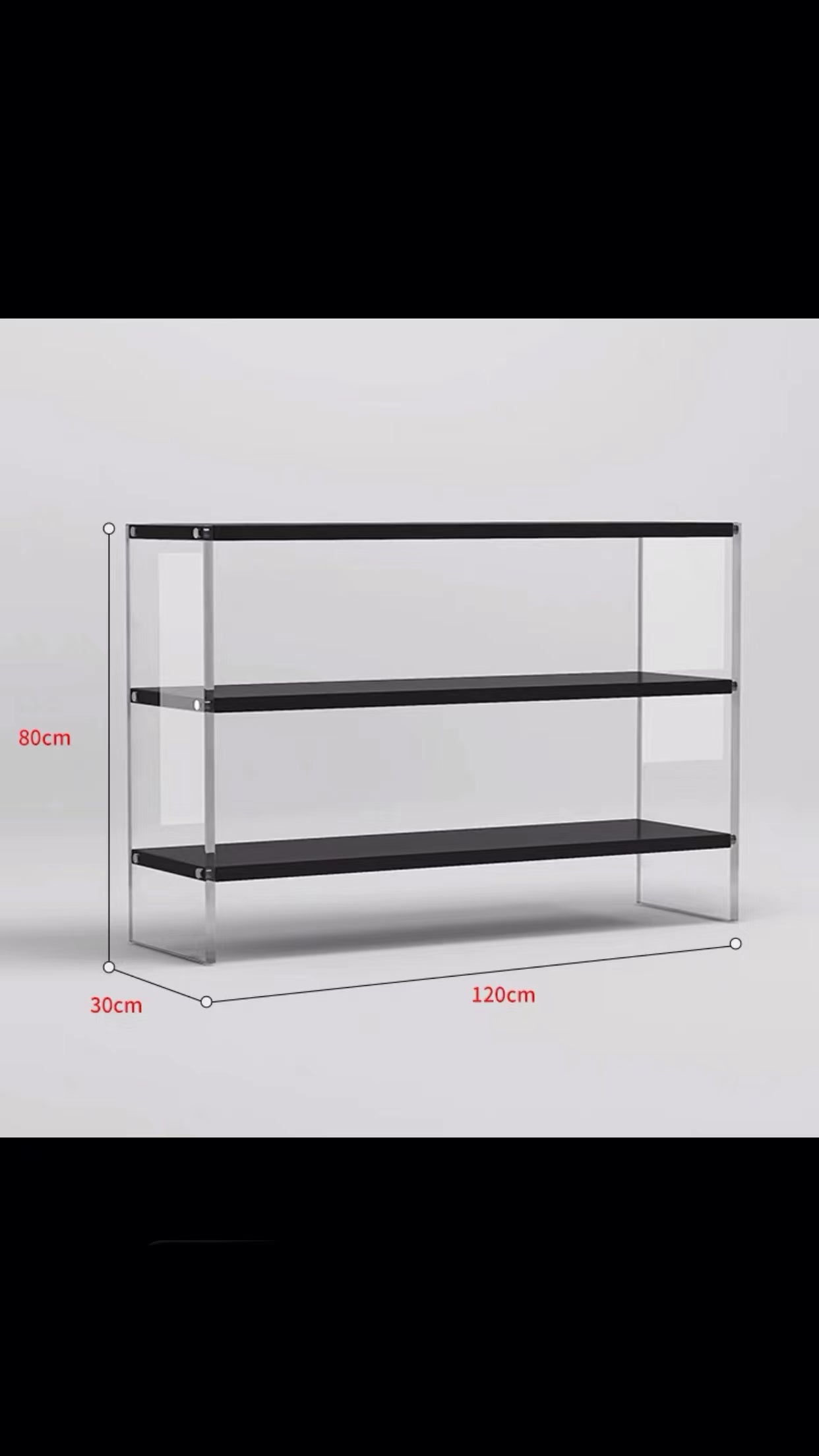 Calysta Acrylic Bookcase Shelf - 4 Seasons Home Gadgets