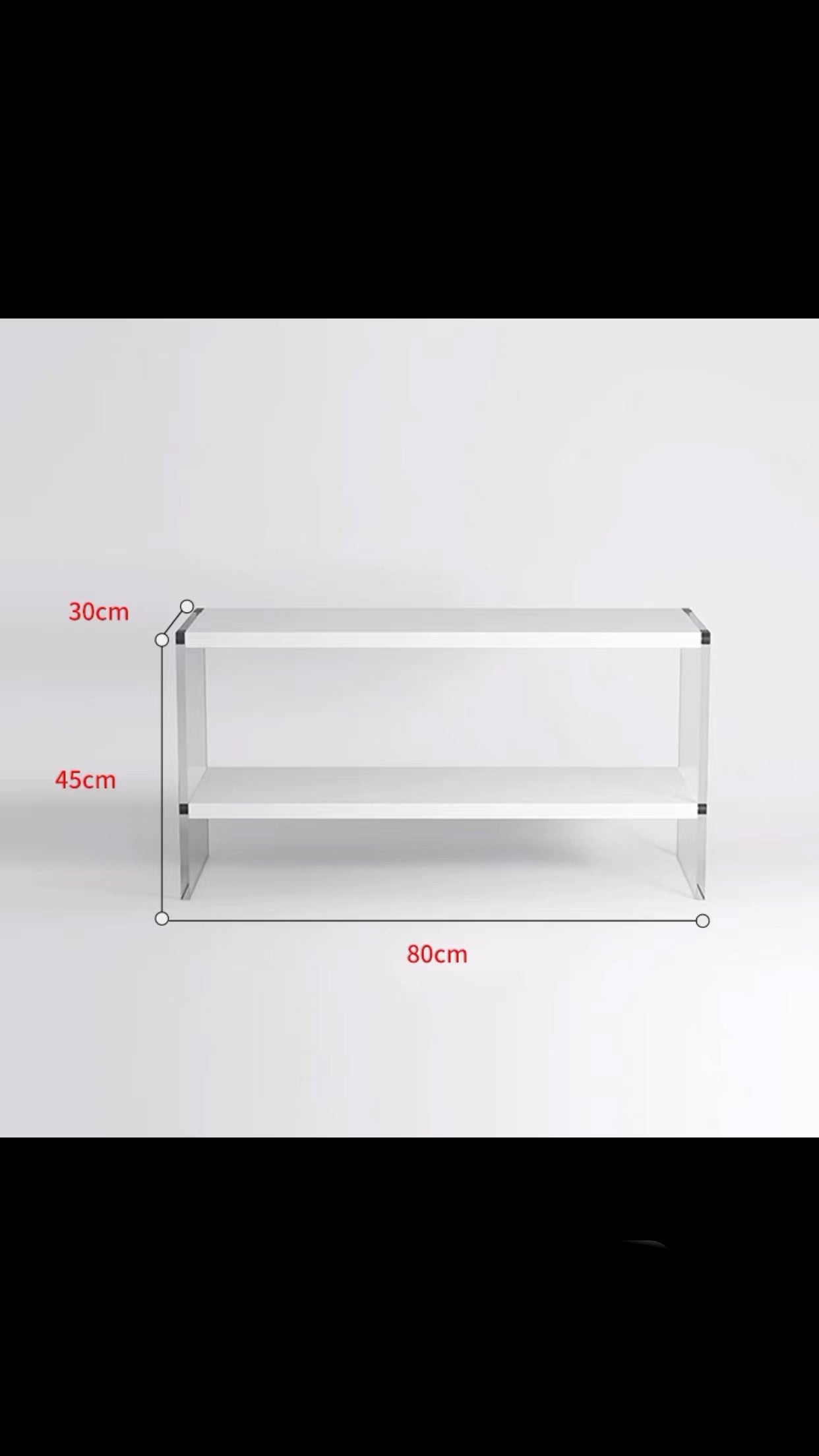 Calysta Acrylic Bookcase Shelf - 4 Seasons Home Gadgets