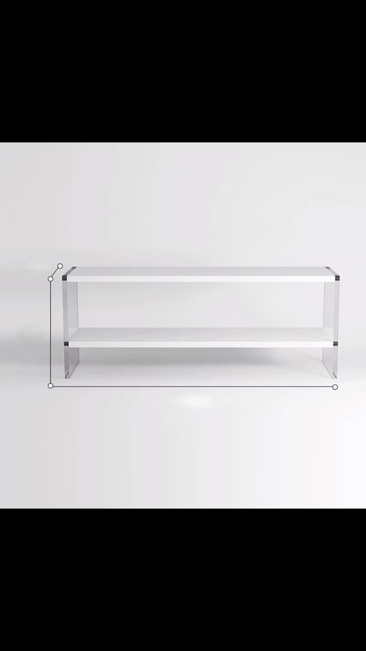 Calysta Acrylic Bookcase Shelf - 4 Seasons Home Gadgets