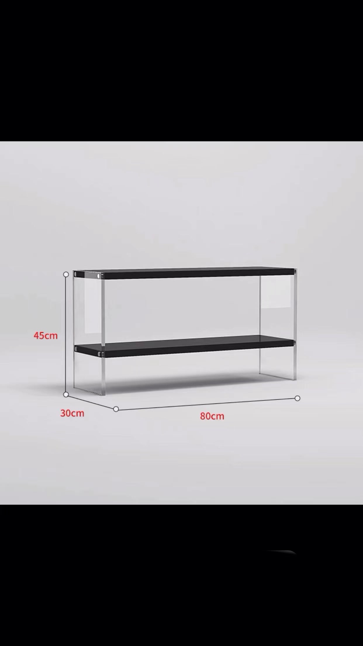 Calysta Acrylic Bookcase Shelf - 4 Seasons Home Gadgets