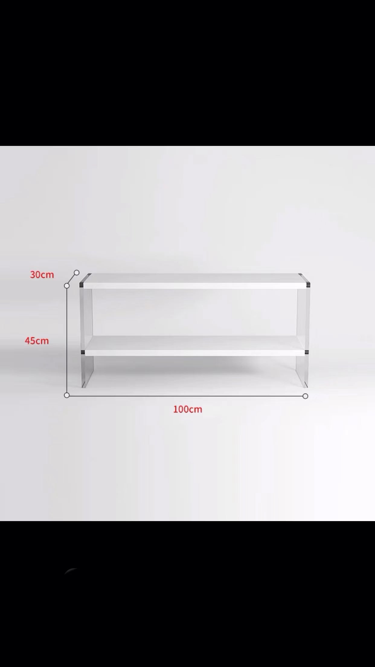 Calysta Acrylic Bookcase Shelf - 4 Seasons Home Gadgets