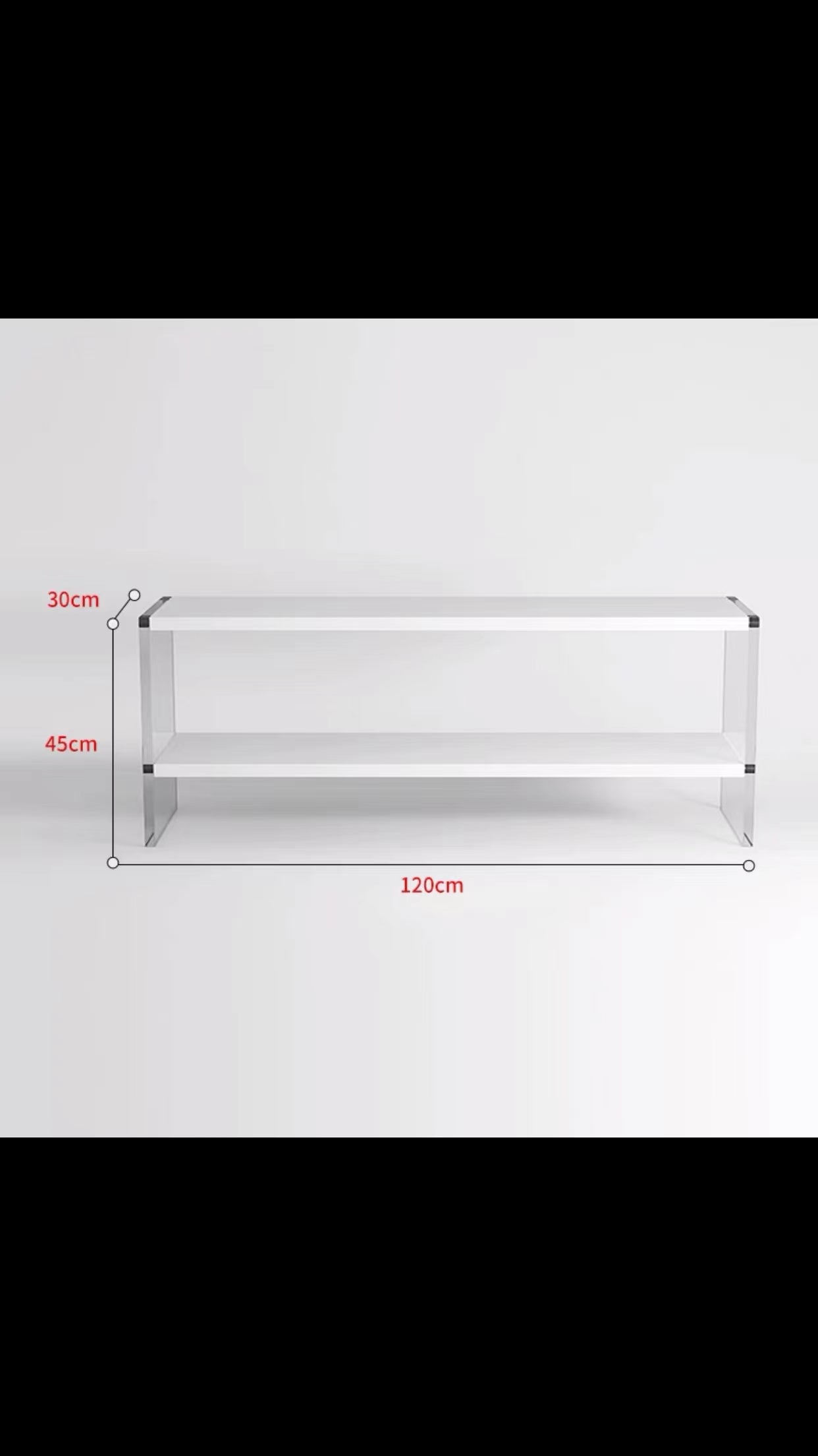 Calysta Acrylic Bookcase Shelf - 4 Seasons Home Gadgets