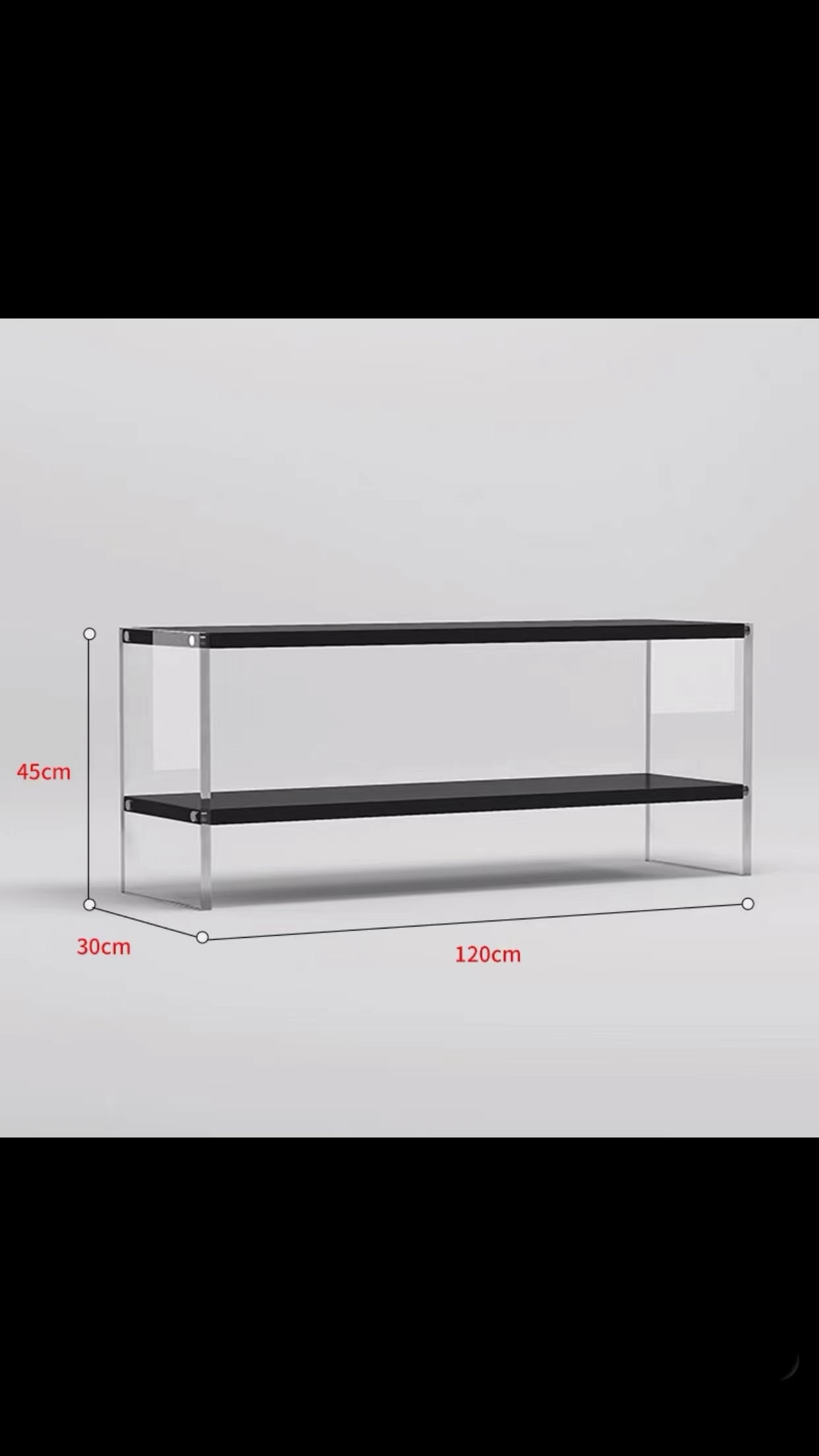 Calysta Acrylic Bookcase Shelf - 4 Seasons Home Gadgets