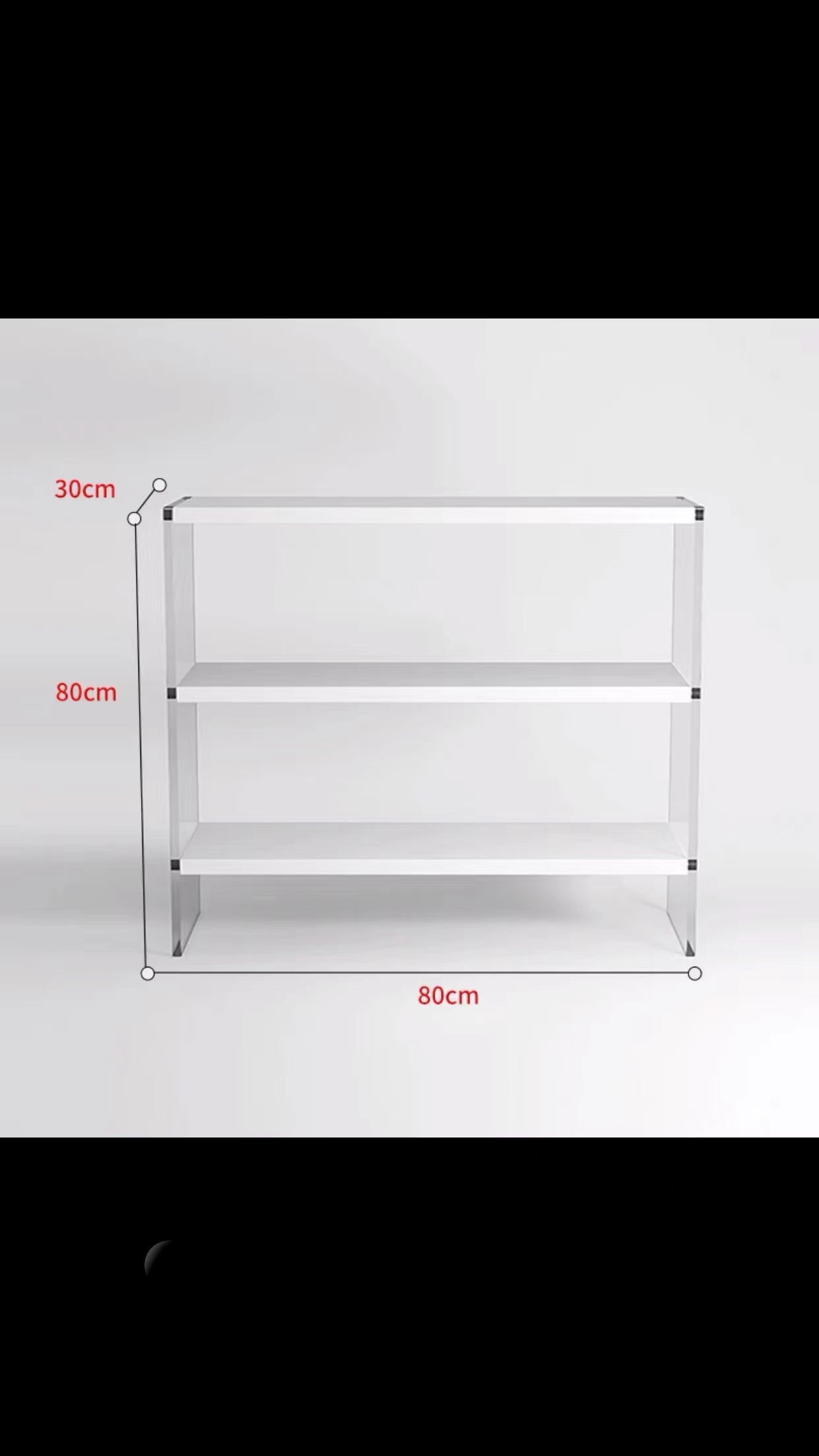 Calysta Acrylic Bookcase Shelf - 4 Seasons Home Gadgets