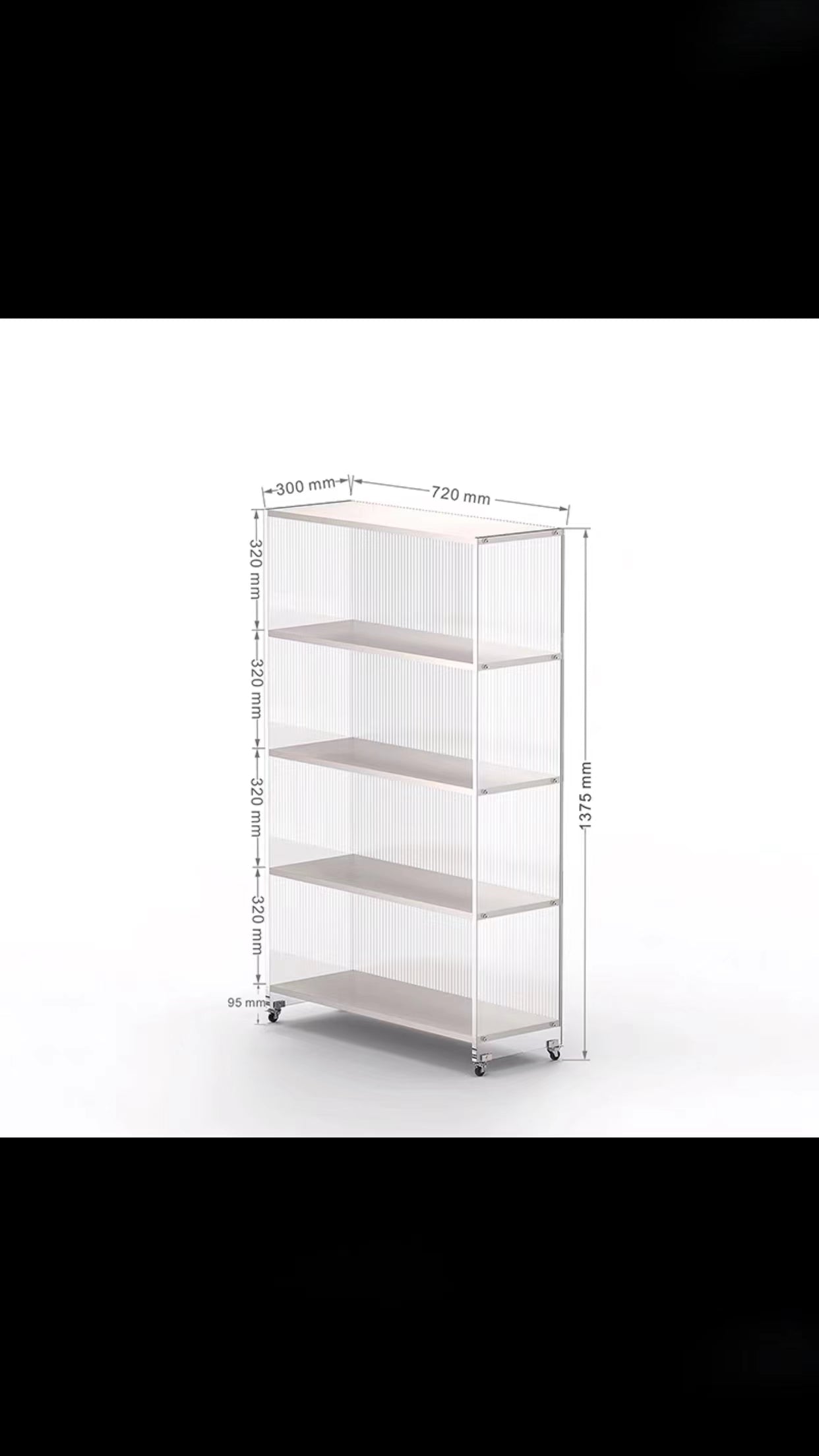 Candice Acrylic Etagere Bookcase - 4 Seasons Home Gadgets