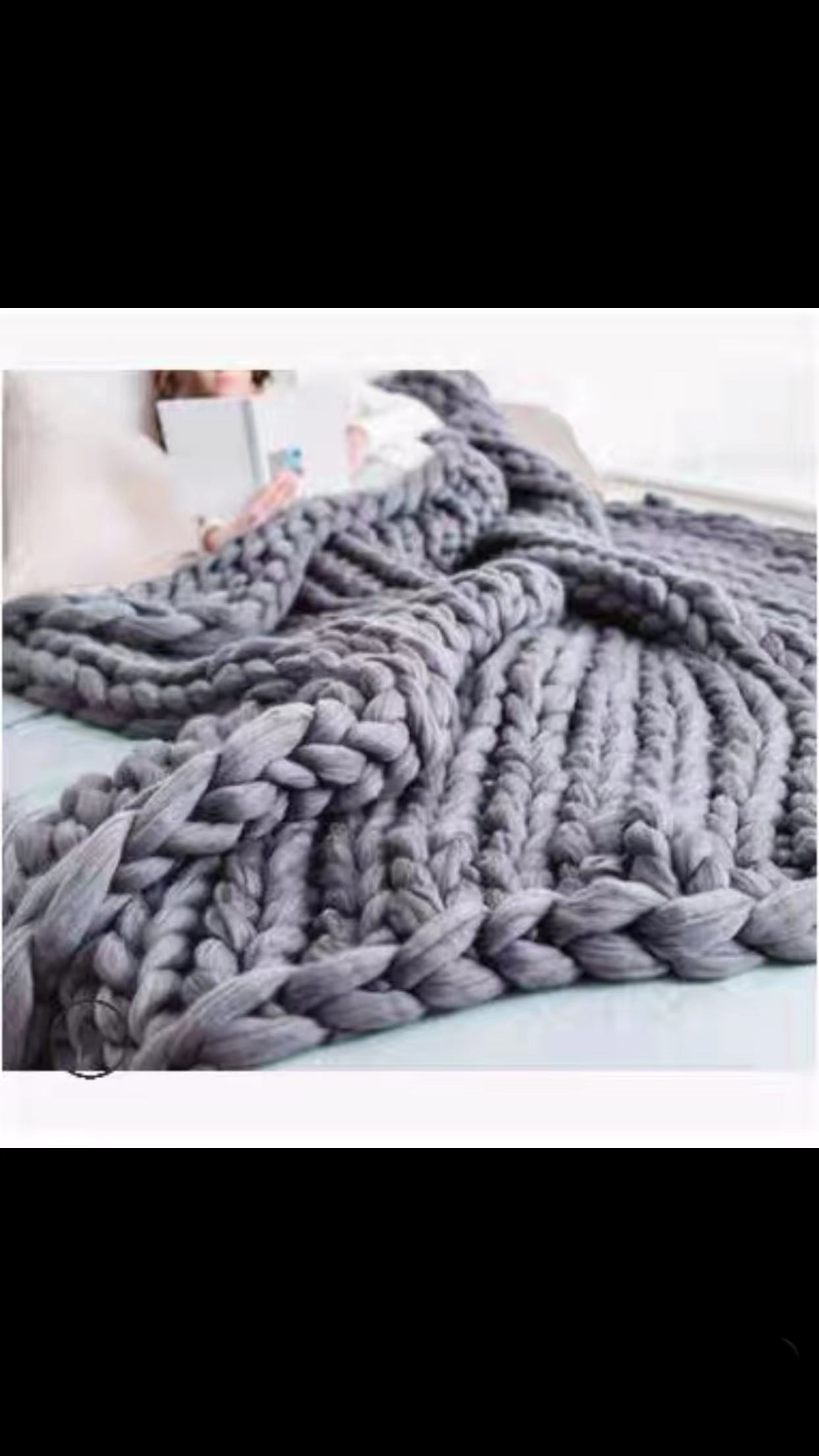 Chunky Knit Blanket Throw - 4 Seasons Home Gadgets