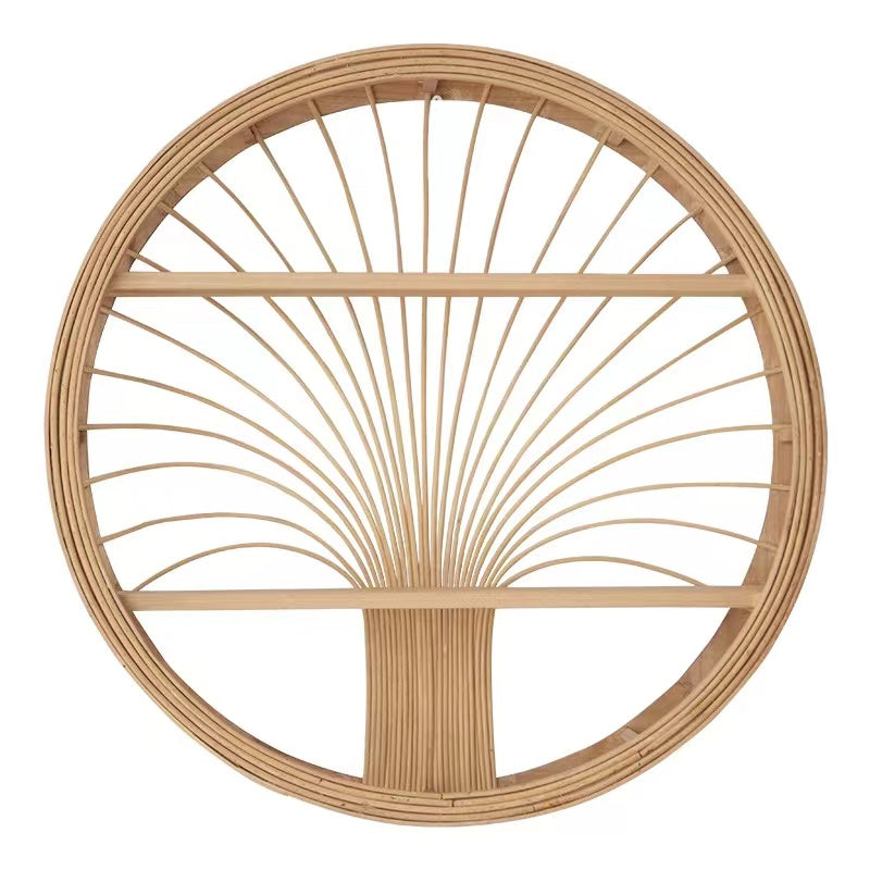 Circle Bamboo Solid Wood Accent Shelf - 4 Seasons Home Gadgets