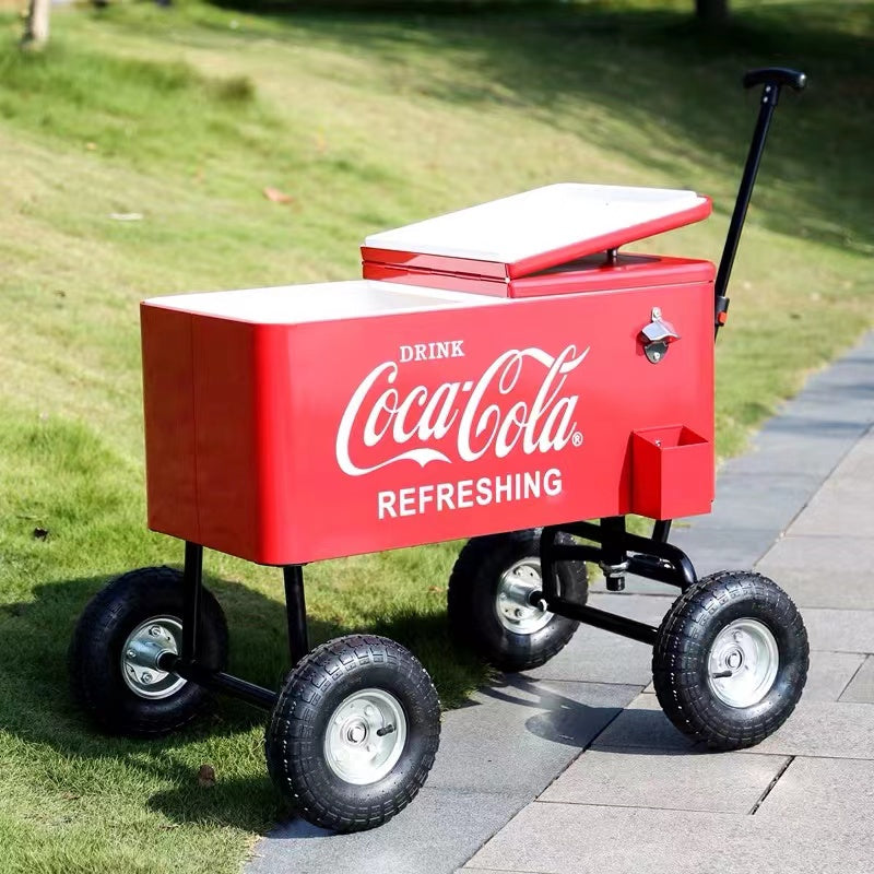 Coca-Cola 75Lt Ice Chest Cooler On Wheels - 4 Seasons Home Gadgets