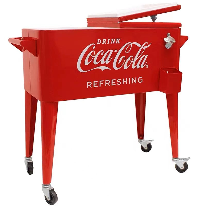 Coca-Cola 75Lt Ice Chest Cooler On Wheels - 4 Seasons Home Gadgets