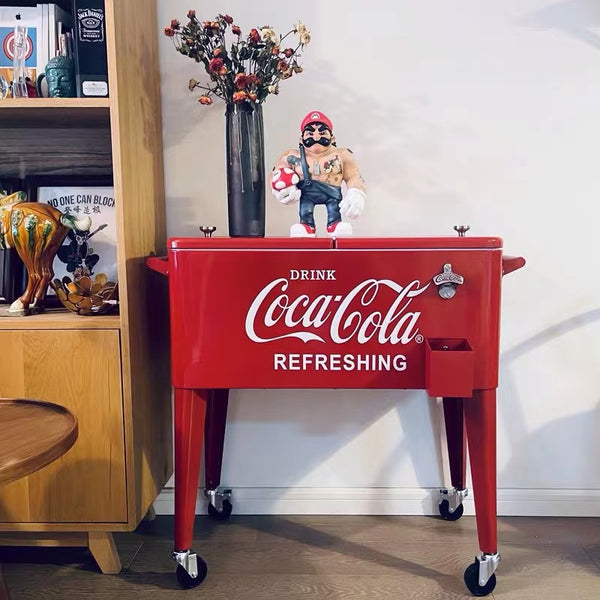 Coca-Cola 75Lt Ice Chest Cooler On Wheels - 4 Seasons Home Gadgets