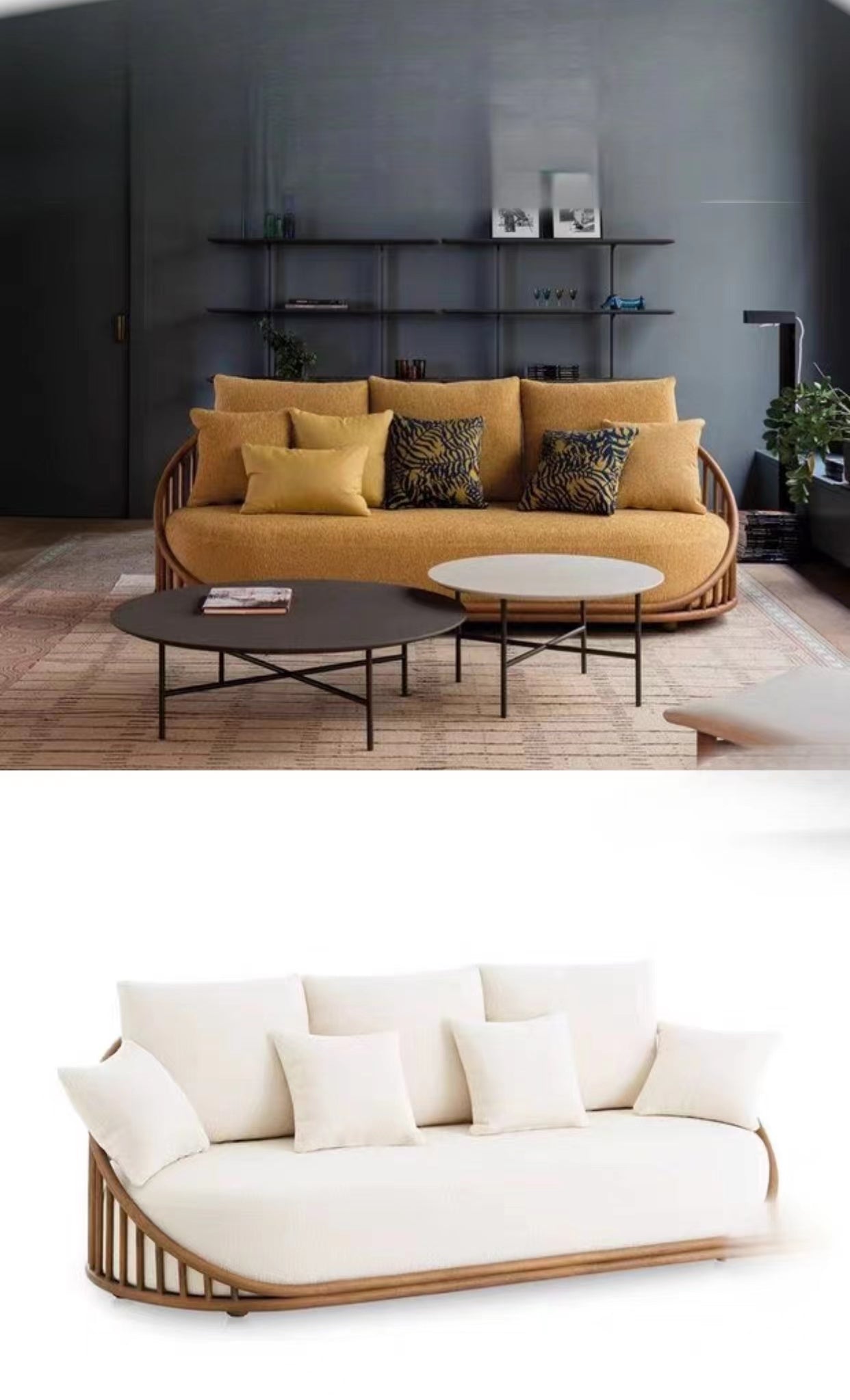 Corbridge Bamboo Outdoor Patio Sofa - 4 Seasons Home Gadgets