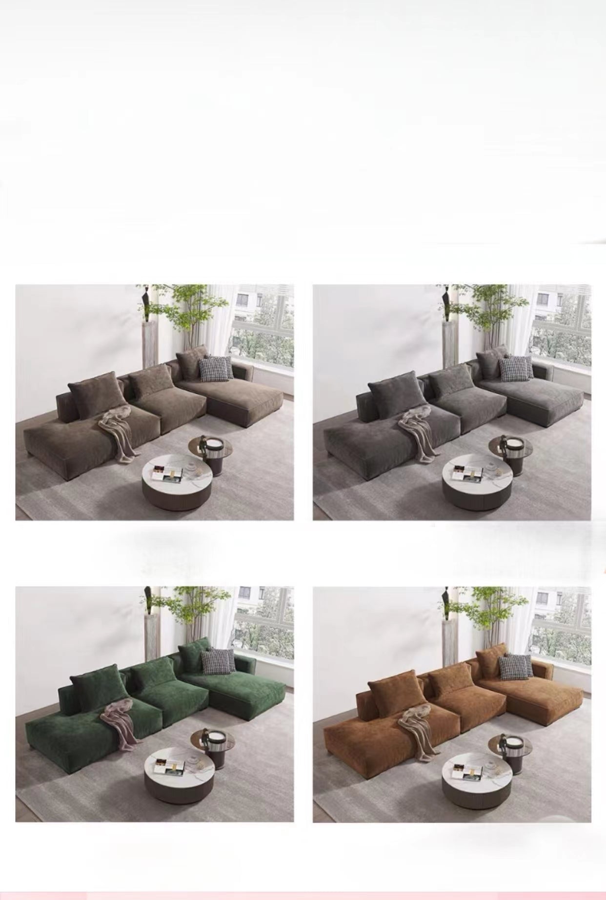 Cube Upholstered Sectional Sofa - 4 Seasons Home Gadgets