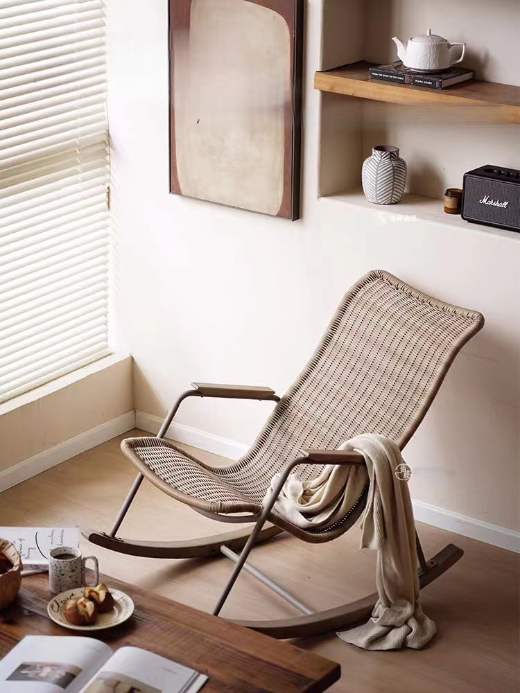 Cummington Wicker Rocking Chair - 4 Seasons Home Gadgets