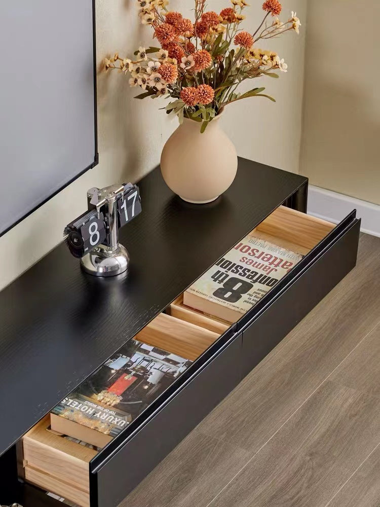 Everley Media Console Shelf - 4 Seasons Home Gadgets