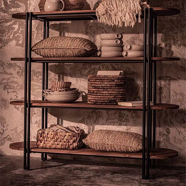 Fallon Wood Etagere Bookcase - 4 Seasons Home Gadgets