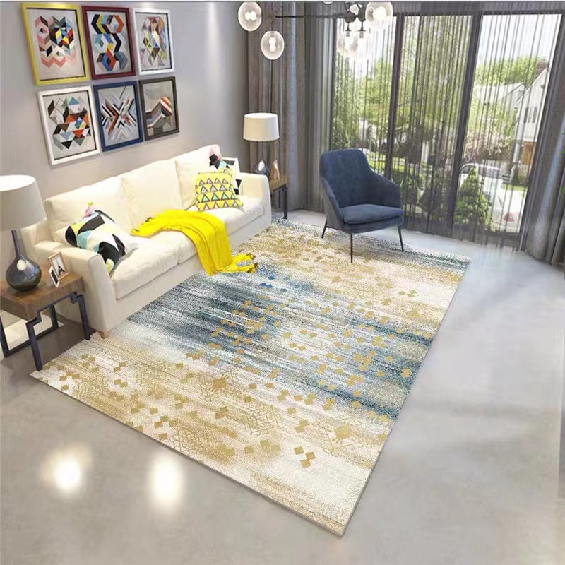 Floral Navy Ivory Blue Indoor Area Rug - 4 Seasons Home Gadgets