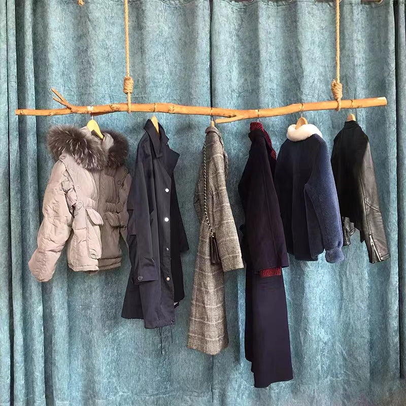 Hanging Wood Branch Clothes Rack - 4 Seasons Home Gadgets