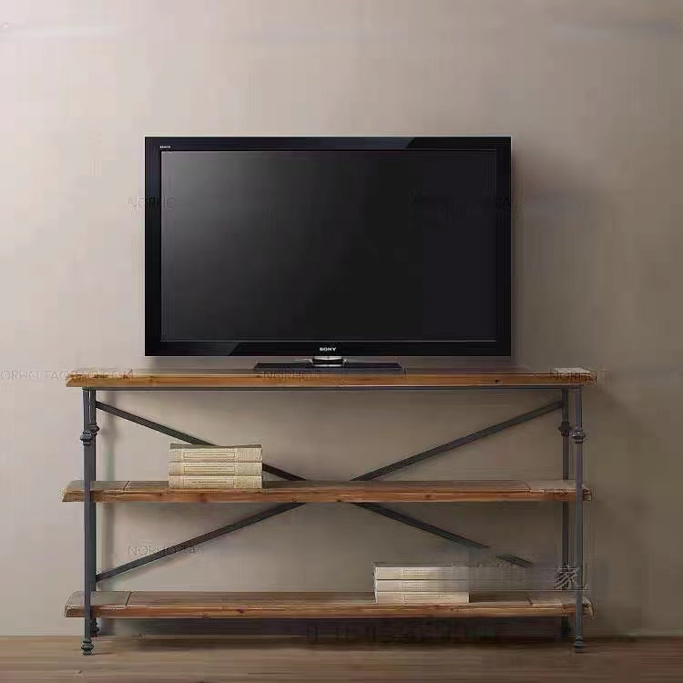 Industrial TV Stand Media Console Table - 4 Seasons Home Gadgets