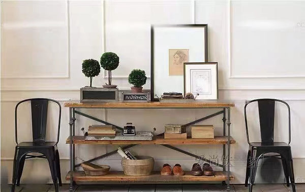 Industrial TV Stand Media Console Table - 4 Seasons Home Gadgets