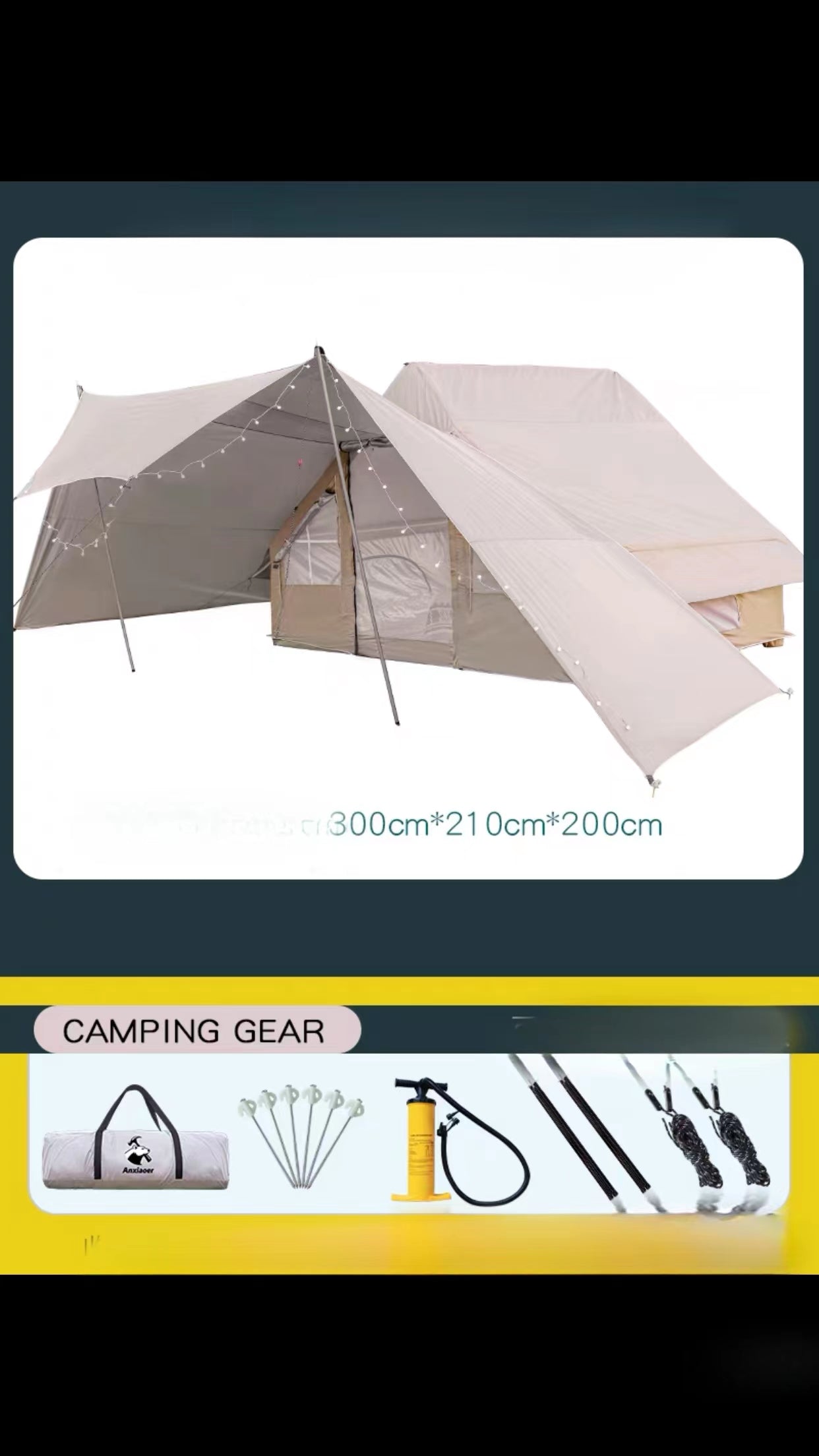 Inflatable Camping Tent with Pump - 4 Seasons Home Gadgets