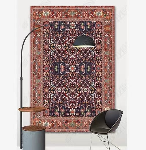 Jacquoline Oriental Blue Soft Rug - 4 Seasons Home Gadgets