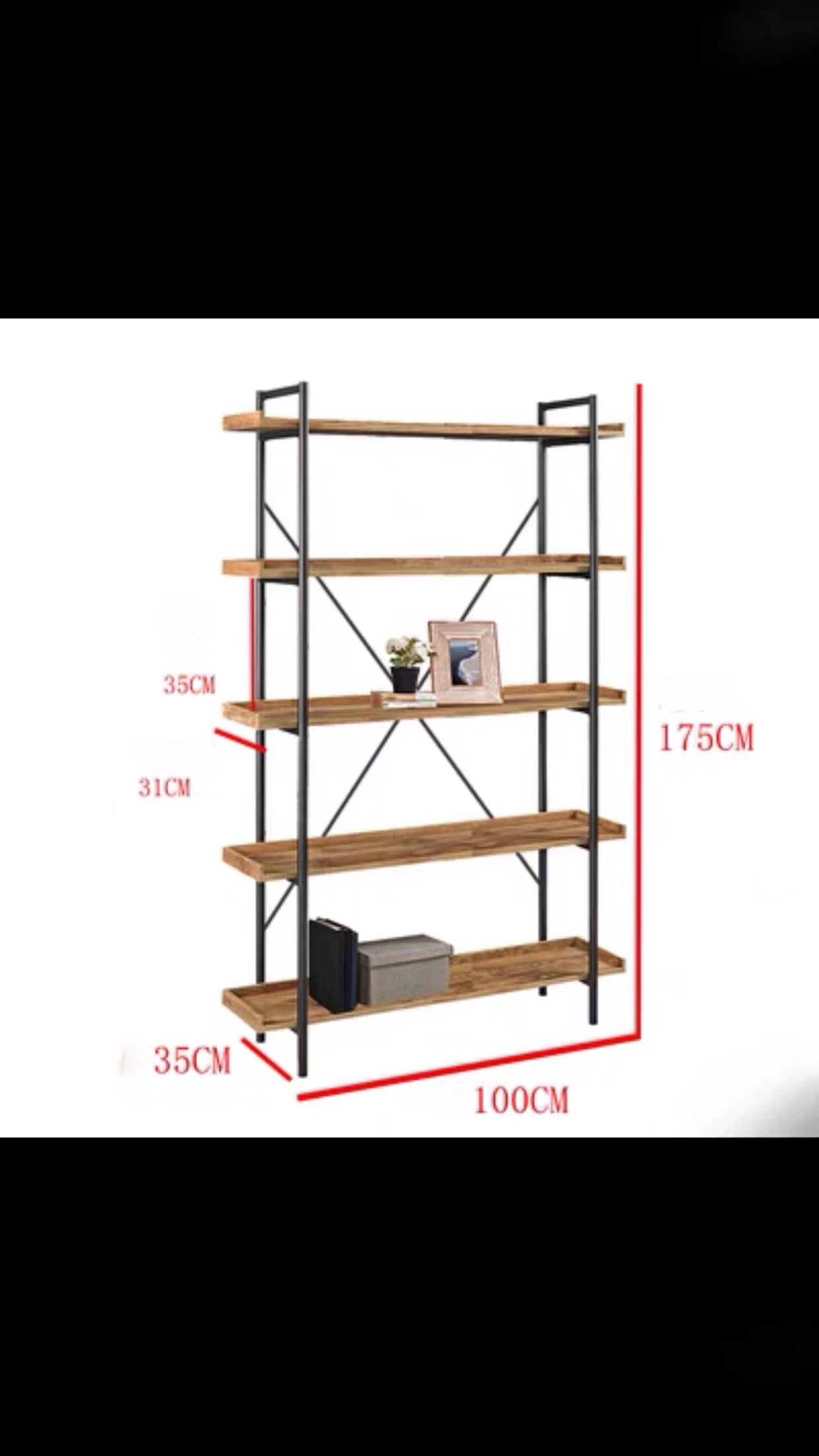 Jarnagin Steel Etagere Bookcase - 4 Seasons Home Gadgets