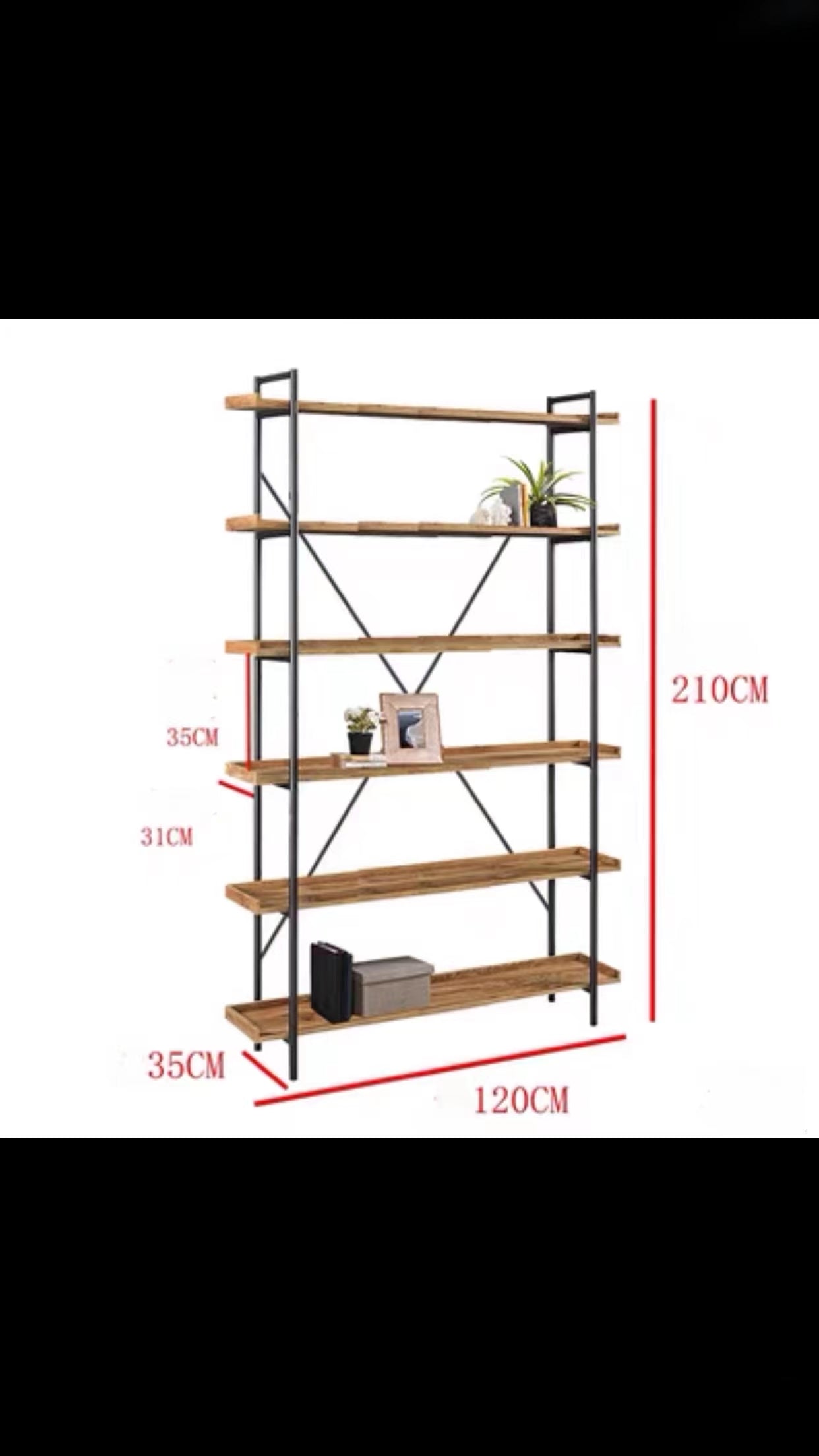 Jarnagin Steel Etagere Bookcase - 4 Seasons Home Gadgets