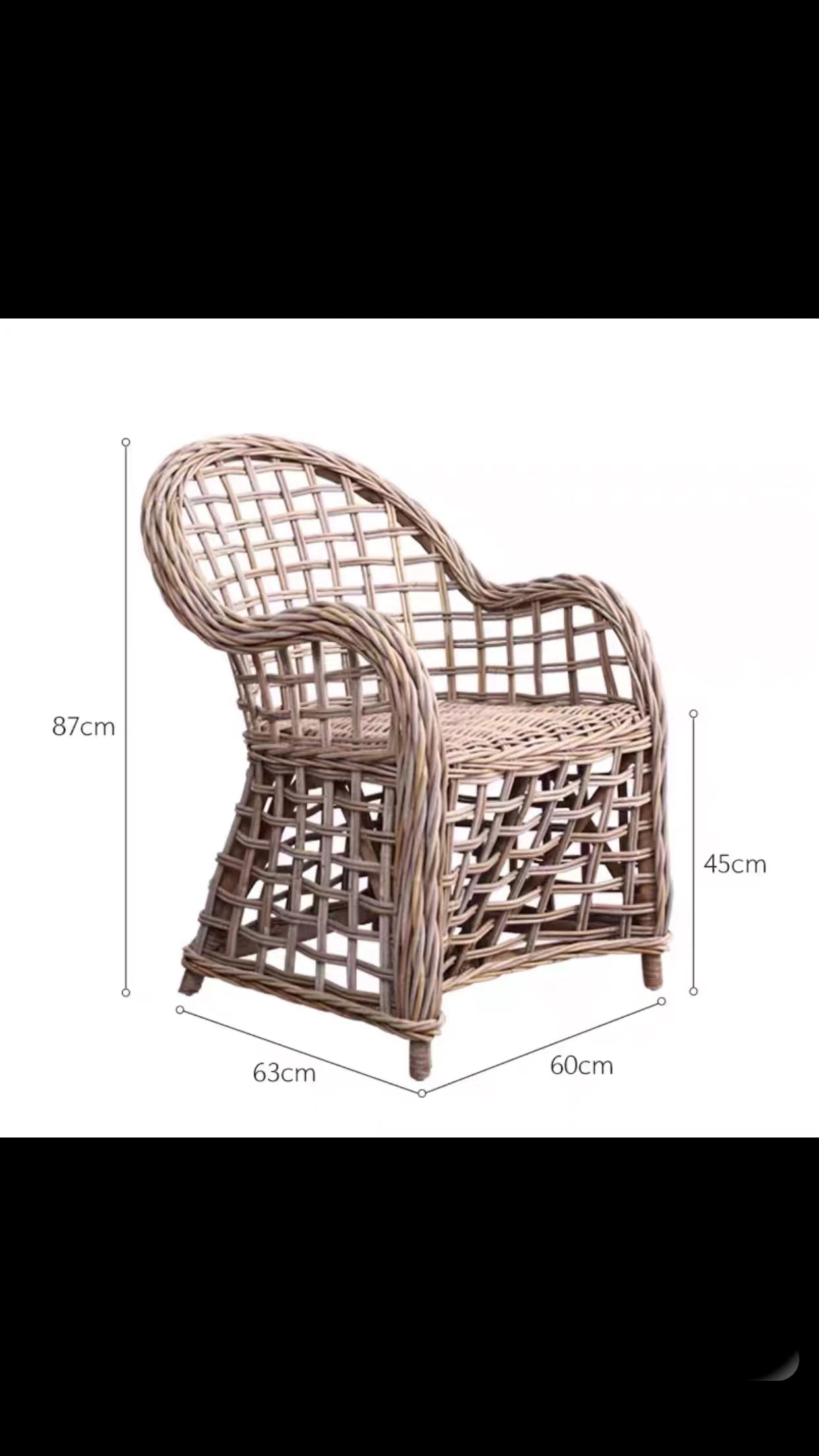 Lacombe Rattan Armchair - 4 Seasons Home Gadgets