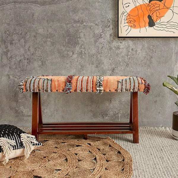 Maximilian Cotton Storage Bench