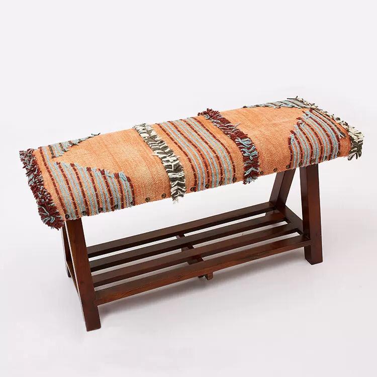 Maximilian Cotton Storage Bench