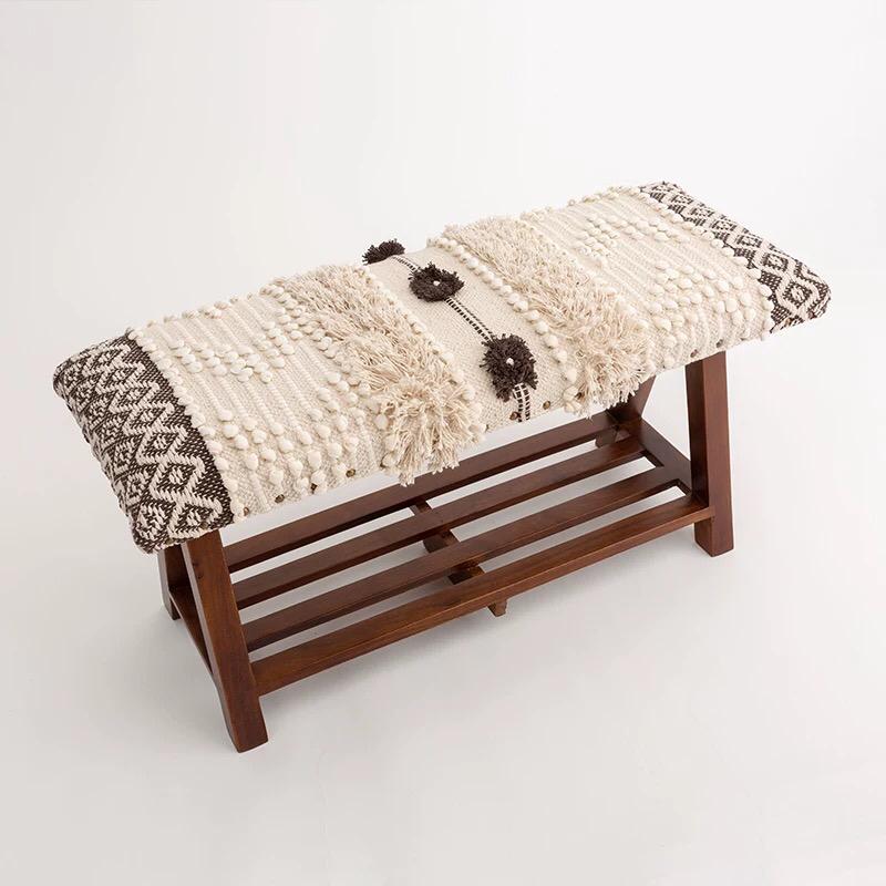 Maximilian Cotton Storage Bench