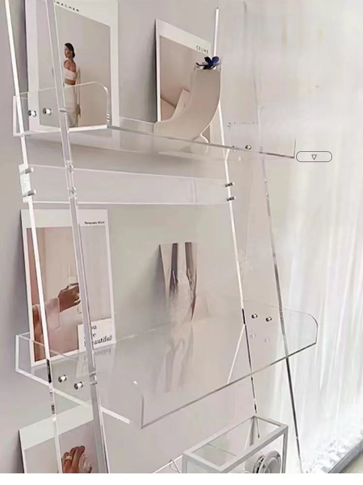 Mirabella Acrylic Ladder Bookcase - 4 Seasons Home Gadgets