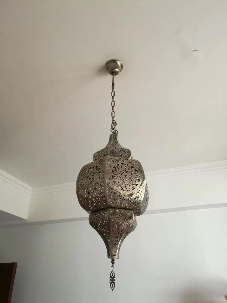 Moroccan Style Hanging Lantern Ceiling Light - 4 Seasons Home Gadgets